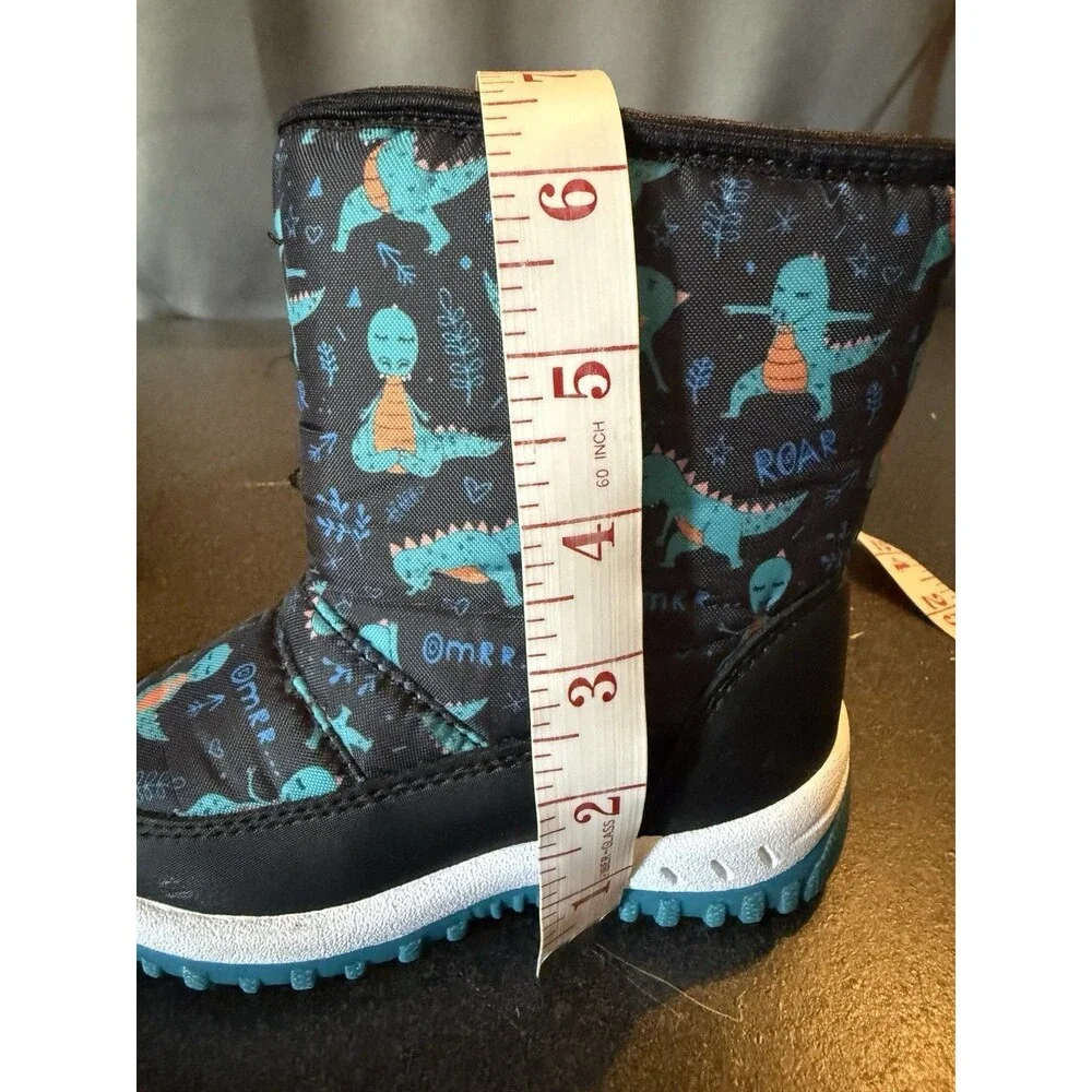 Merence Toddler Snow Boots Size 8 EUR 24 Dinosaurs Unisex Winter Dino